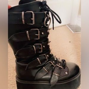 Demonia Damned - 225 Black Boots Sz8